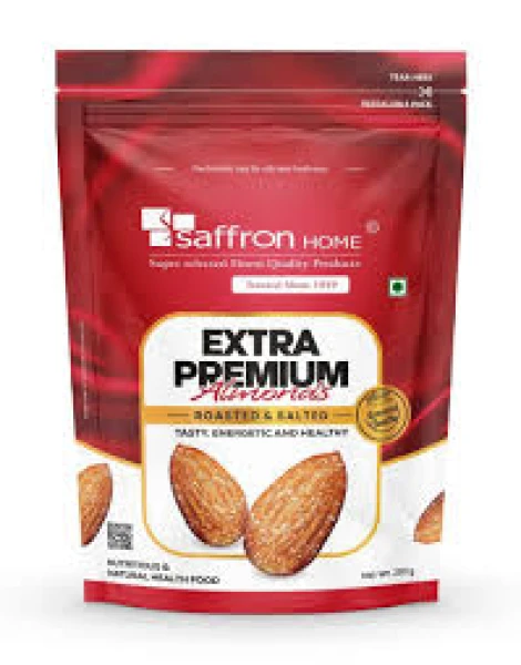 Saffron almonds roasted and salted