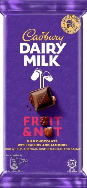 DAIRY MILK  FRUIT & NUT